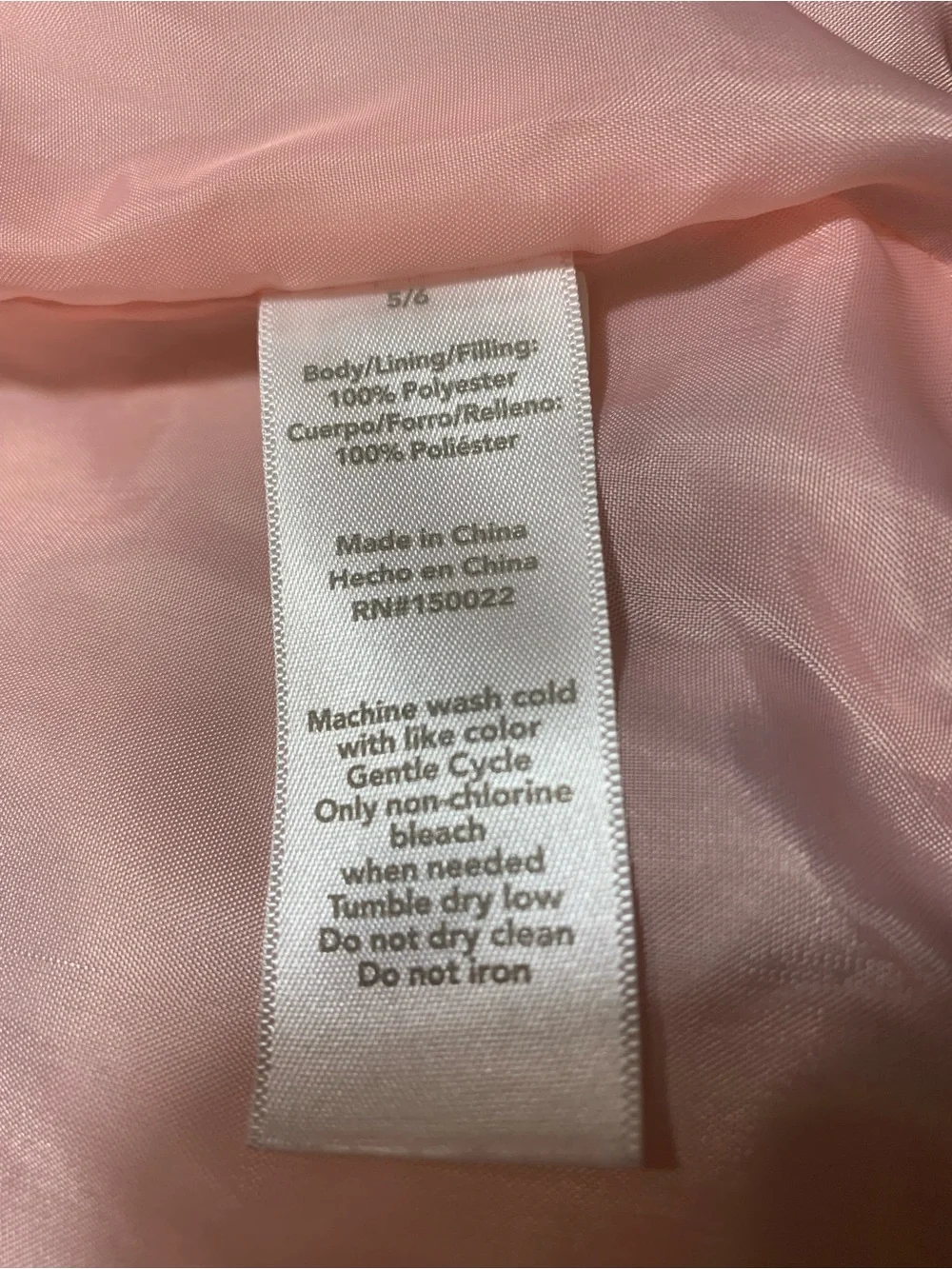 Disney TuTu Couture Minnie Mouse Satin Pink Puffer Jacket, girls size 5/6
